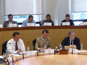 AJ Gokcek, Ben Kwitek, and Richard Epstein (from left).